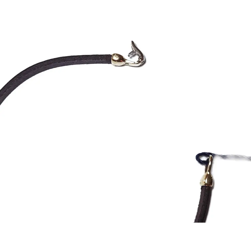 bracciale uomo oro giallo 750/1000 e cuoio UNOAERRE|bonini-gioielli
