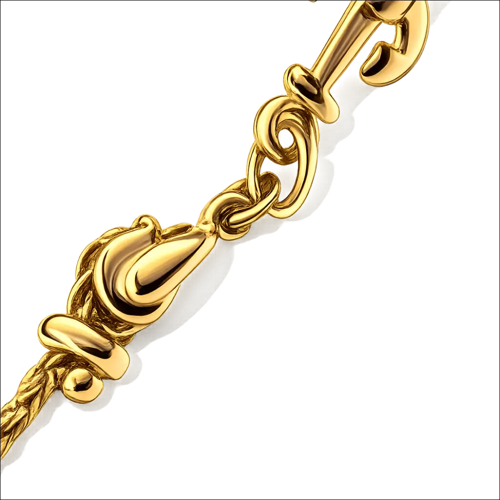 Bracciale Uomo Oro Giallo con Ancora UNOAERRE|bonini-gioielli