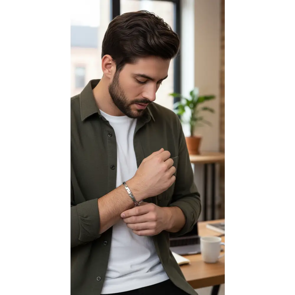 Bracciale Uomo Salvini Titanio oro e diamante Century - bracciale