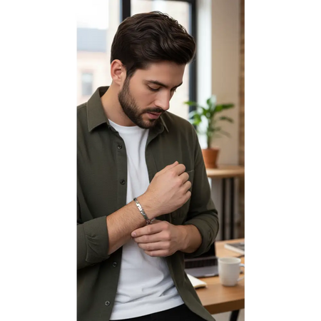 Bracciale Uomo Salvini Titanio oro e diamante Century - bracciale