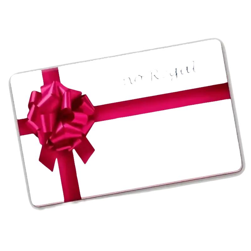 Gift card Buono Regalo da 50 € o da 100 € con nastro rosa decorativo
