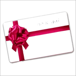 Gift card Buono Regalo da 50 € o da 100 € con nastro rosa decorativo
