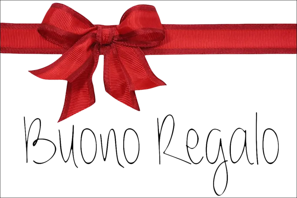 Buono Regalo da 50 € o da 100 € con nastro rosso elegante