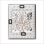 Calendario perpetuo in argento bilaminato Thilia con design ad albero
