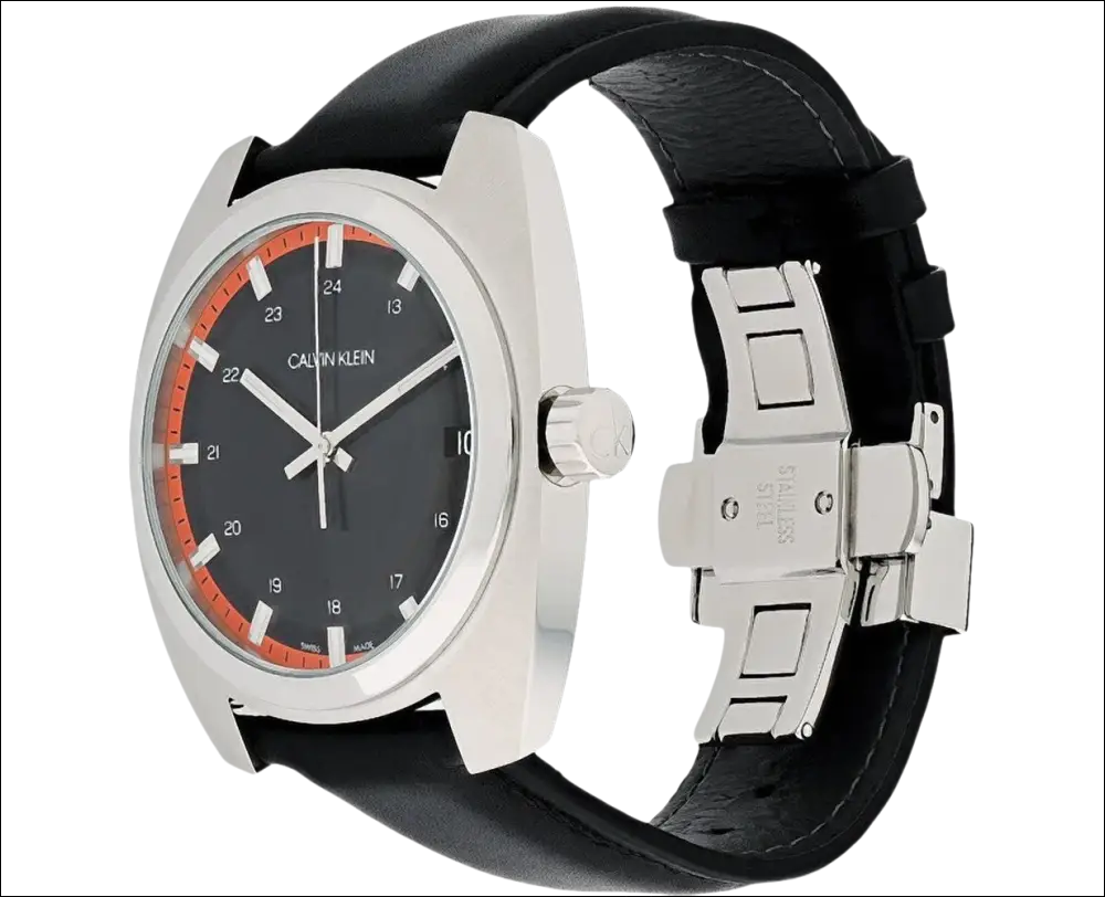 Orologio da uomo Calvin Klein Achieve Uomo K8W311C1 con cinturino in pelle nera e cassa argento