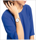 Orologio donna CALVIN KLEIN Even con cinturino rosa oro e quadrante bianco minimalista