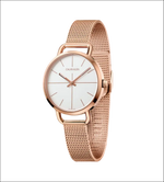 Orologio Donna CALVIN KLEIN Even con cinturino mesh rosa e quadrante bianco minimalista
