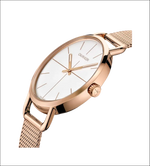 Orologio da donna CALVIN KLEIN Even con quadrante bianco e cinturino in mesh rosa oro