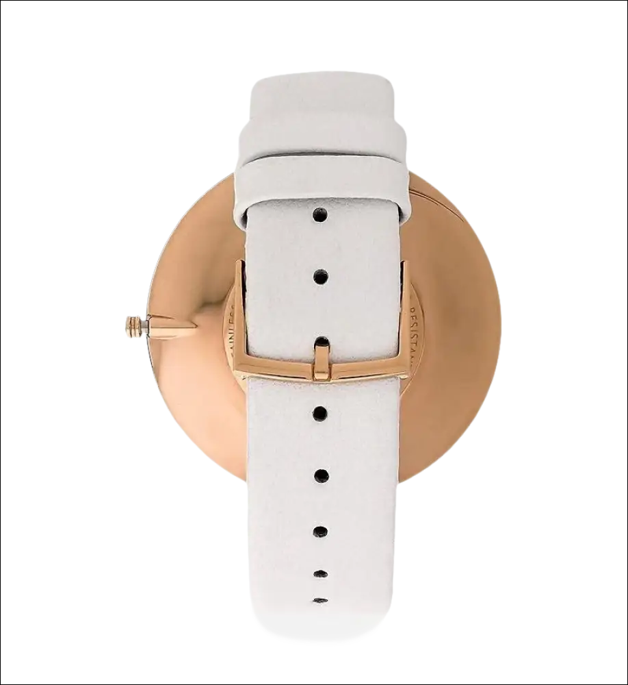 Orologio Donna CALVIN KLEIN Full Moon con cassa rosa e strap in pelle bianca