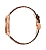 Orologio automatico CALVIN KLEIN Infinite Uomo con cassa in oro rosa e cinturino in pelle marrone