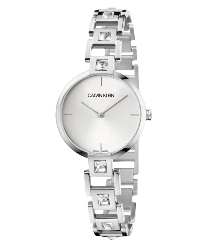 Orologio Donna CALVIN KLEIN con cinturino decorativo e cristalli quadrati