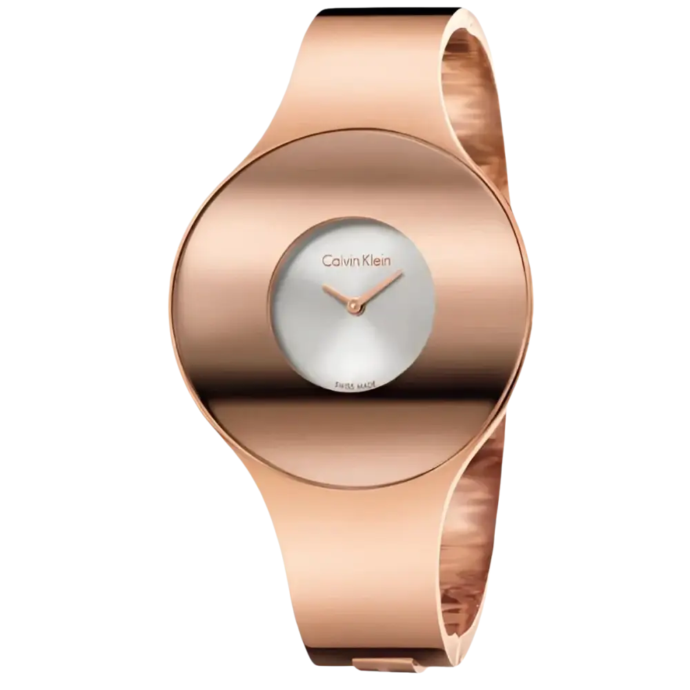 Orologio Donna Calvin Klein Seamless con cinturino rosa oro e quadrante argentato