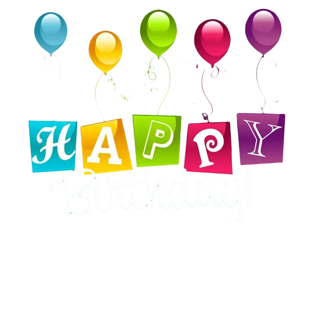 Banner di compleanno colorato con palloncini e confetti per Carta Regalo Ogni Anno è un Libro