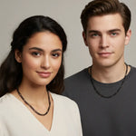 Catena argento, rutenio e zirconi neri WE ARE di COMETE UGL 765|bonini-gioielli