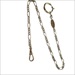 Catena per orologio da tasca Perseo in argento con targa ovale e chiusura robusta