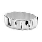 Servire dish in argento con esterno ondulato e lucido, ideale per Tavola SEQUENZE