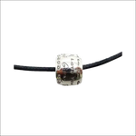 Ciondolo Argento TAOGD con cilindro argentato con lettering su cordino nero