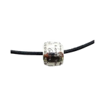 Ciondolo Argento TAOGD con cilindro argentato con lettering su cordino nero