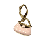 ciondolo in oro giallo 750/1000 borsetta smalto rosa|bonini-gioielli