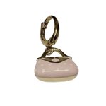 ciondolo in oro giallo 750/1000 borsetta smalto rosa|bonini-gioielli