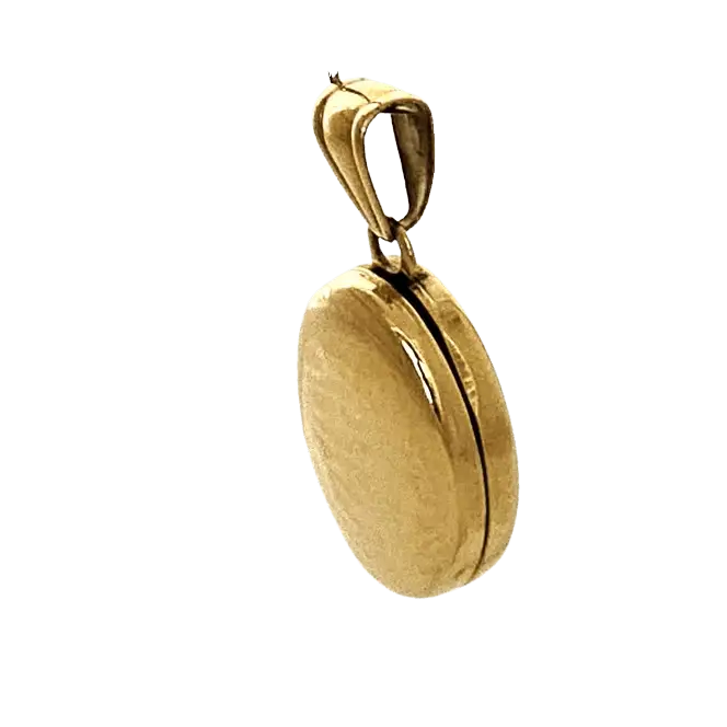 ciondolo portafoto ovale in oro giallo 750/1000|bonini-gioielli