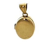 ciondolo portafoto ovale in oro giallo 750/1000|bonini-gioielli