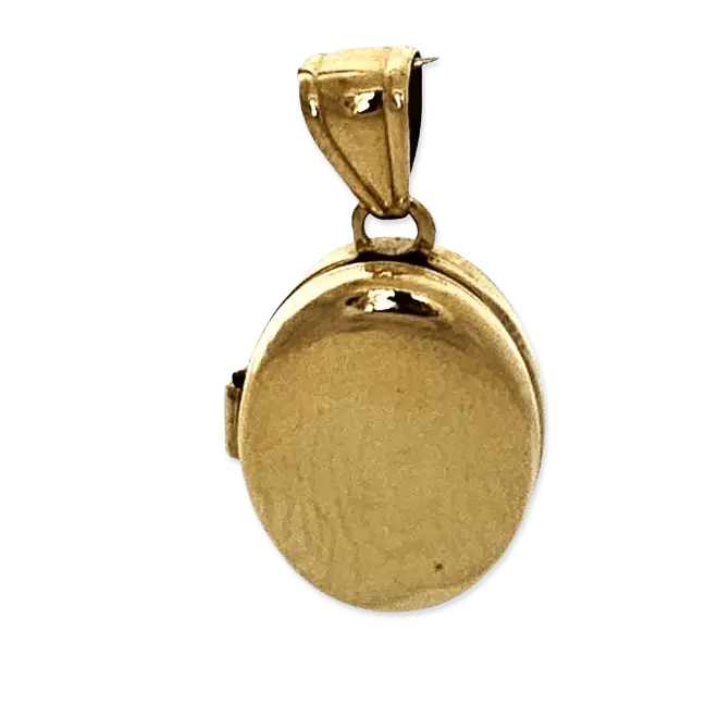 ciondolo portafoto ovale in oro giallo 750/1000|bonini-gioielli
