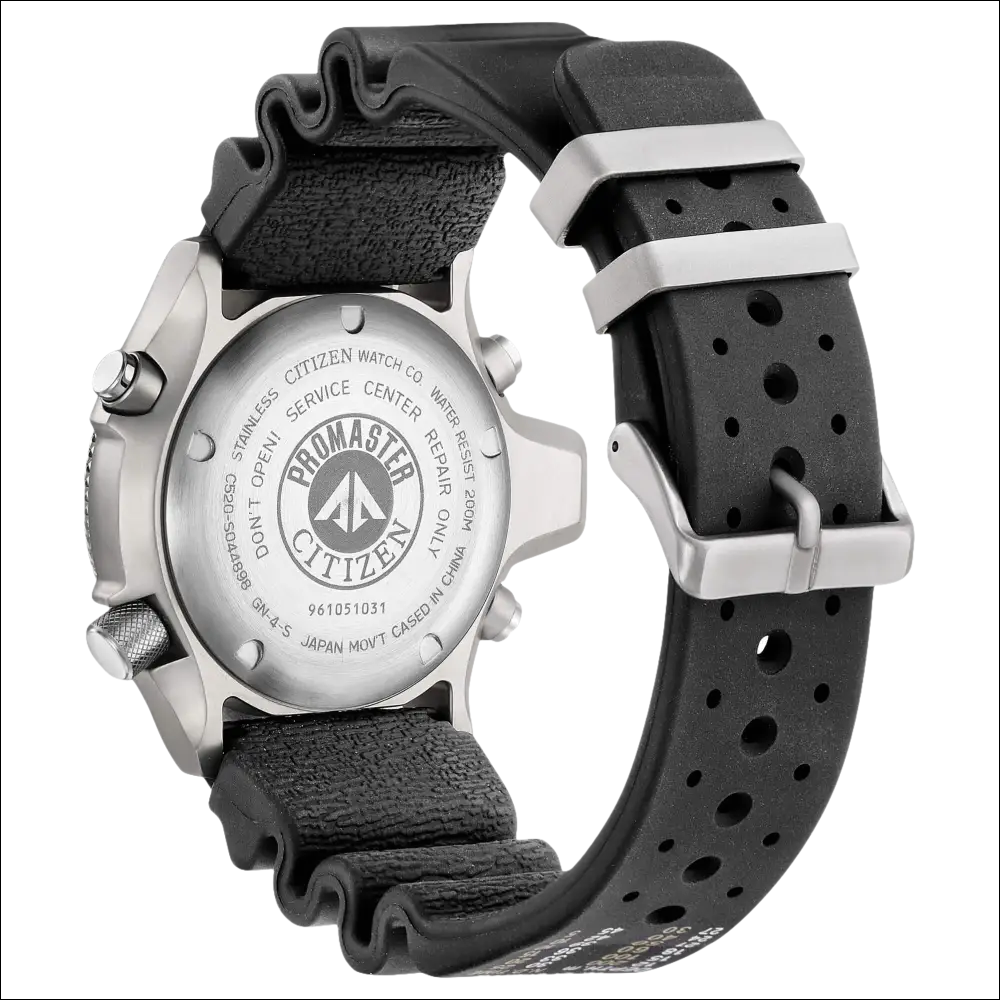Orologi Citizen Promaster orologio da immersione con cinturino in gomma nera e fibbia argentata