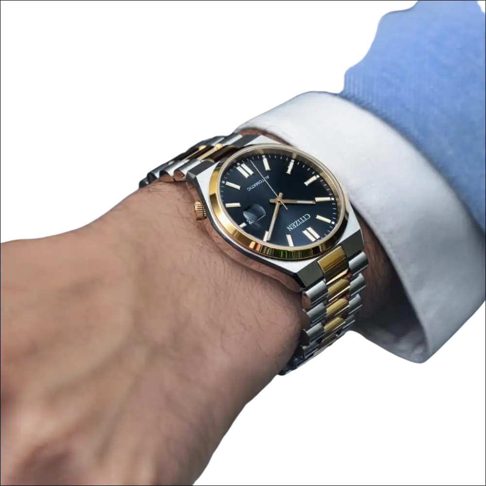 Orologio Citizen Automatico Tsuyosa Bicolore NJ0154-80H con quadrante blu scuro