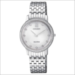 Orologio donna CITIZEN Donna Eco-Drive Zirconi con lunetta cristalli e quadrante bianco|bonini-gioielli