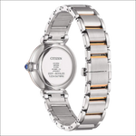 Orologio Citizen Donna Eco-Drive Maybell EM1074-82D in acciaio e oro con zaffiro blu