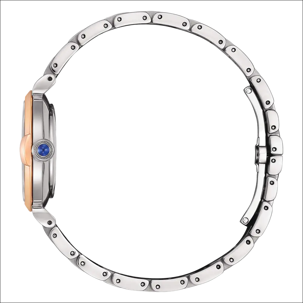 Orologio Citizen Donna Eco-Drive Maybell EM1074-82D due toni acciaio rose gold bezel blu corona
