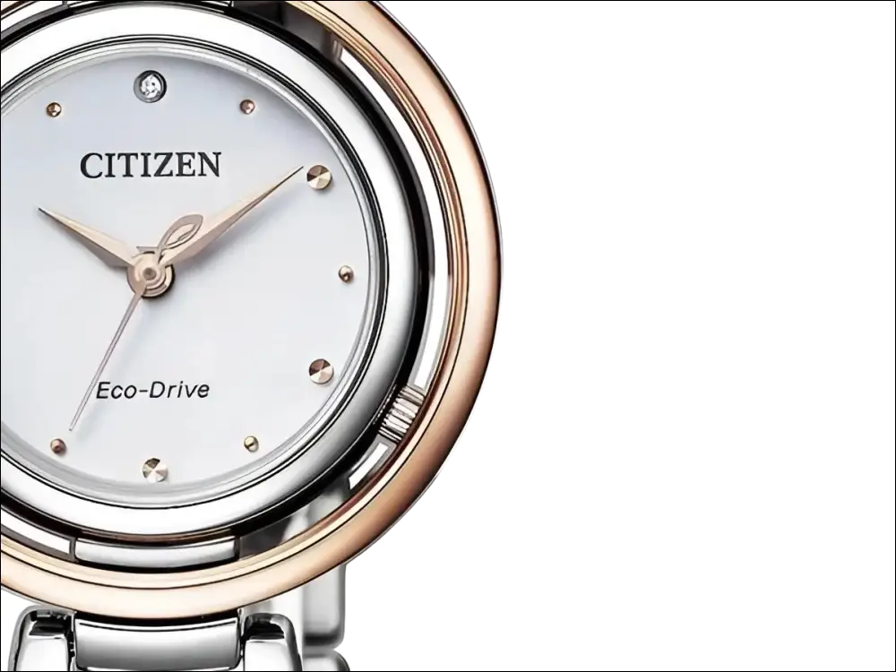 Orologio CITIZEN donna Eco-Drive solo tempo lunetta dorata EM0668-83A