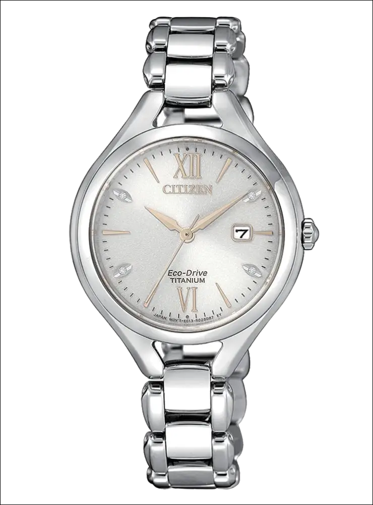 Orologio Citizen Eco-Drive Lady SuperTitanio EW2560-86A in titanio con quadrante perlato