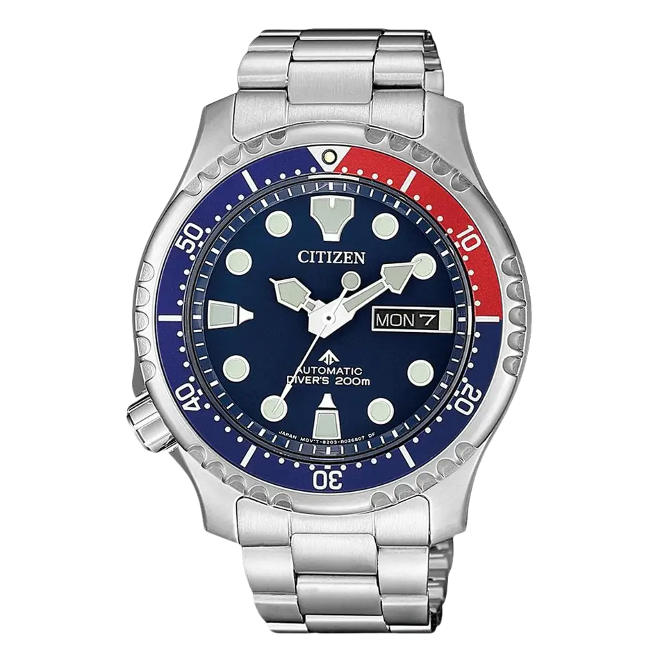 Orologio da immersione Citizen Promaster Automatic Divers 200m con quadrante blu e bezel rotante