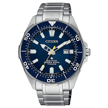 Orologio da immersione uomo Citizen Eco-Drive SuperTitanio con quadrante e ghiera blu