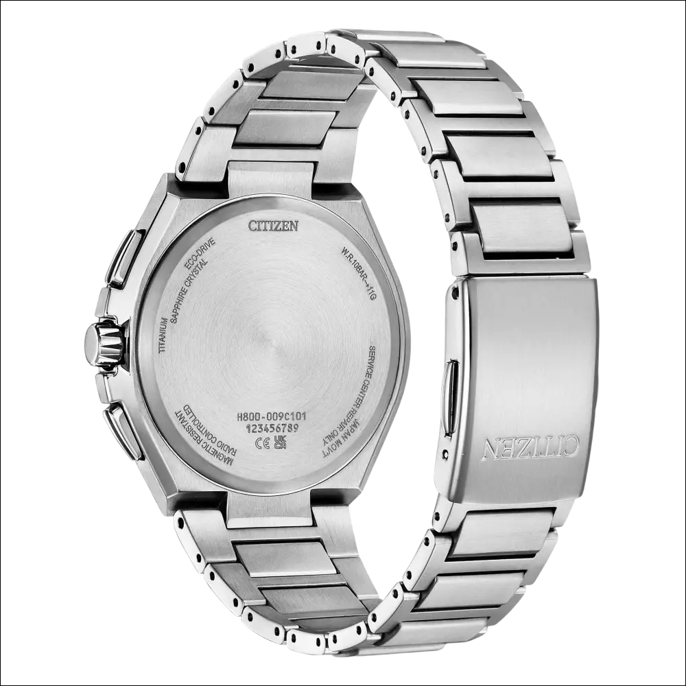 Orologio Citizen Radiocontrollato Crono Sport SuperTitanio AT8238-84A in titanio silver