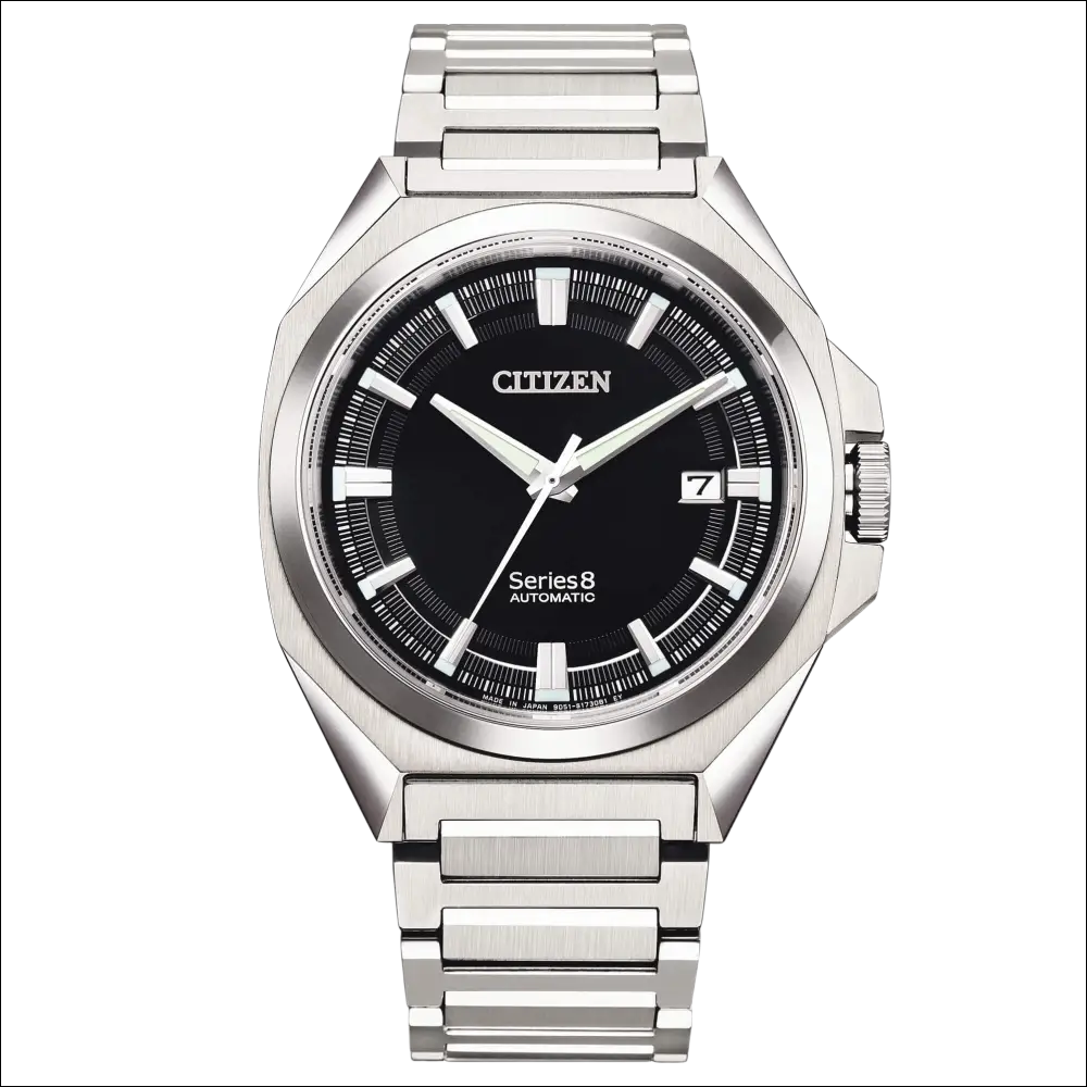 Citizen Serie 8 Limited Edition orologio argento quadrante nero bracciale acciaio