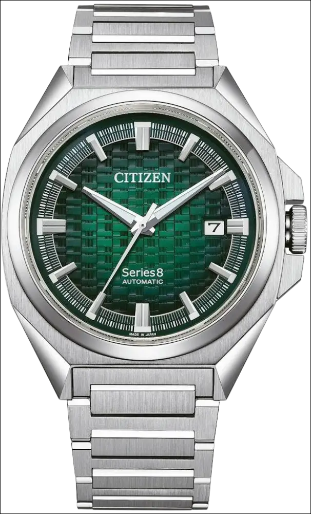 Orologio Citizen Serie 8 automatico in acciaio silver, quadrante verde testurizzato