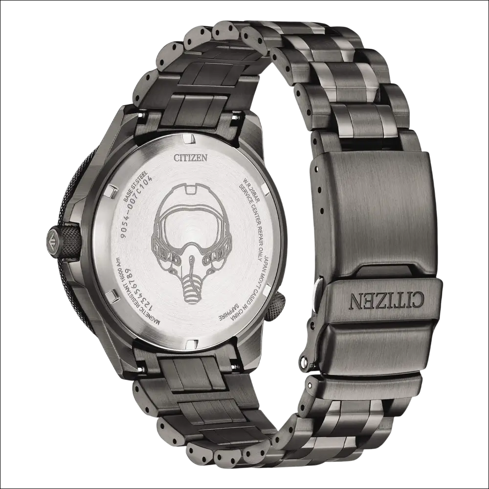 Retro di Citizen Sky GMT Promaster Offerta Speciale: cassa grigio scuro metallica con elmo astronauta scheletrizzato