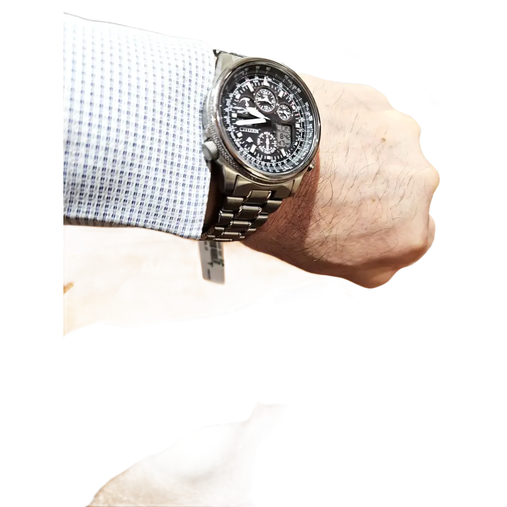 Orologio Citizen Eco-Drive SuperPilot Titanio Radiocontrollato con cassa in titanio e quadrante nero