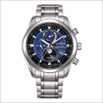 Citizen Tsuki-Yomi BY1010-81L orologio titanio eco-drive quadrante blu luna bussola