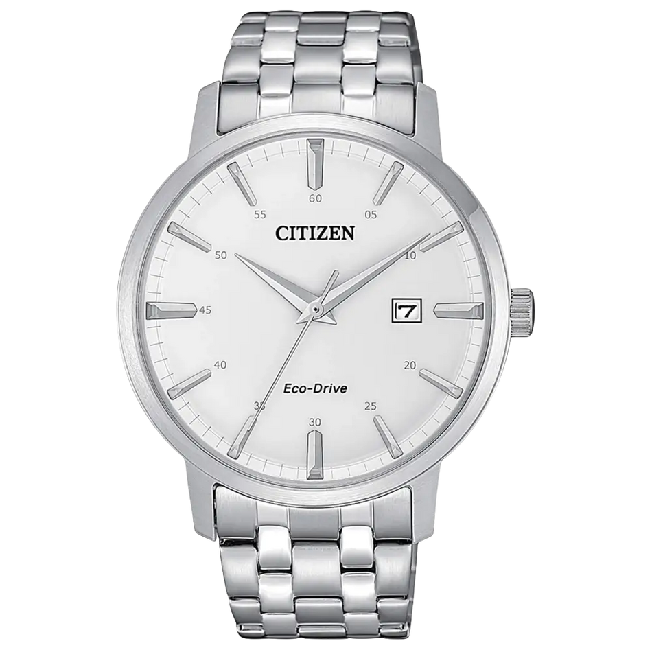 Orologio CITIZEN Uomo Classico Eco-Drive BM7460-88H in acciaio inox con quadrante bianco