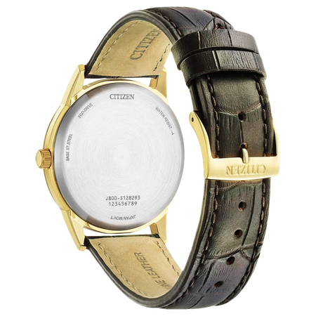 Orologio Citizen uomo Classico O.F. AW0102-13A con cinturino in pelle nera e oro