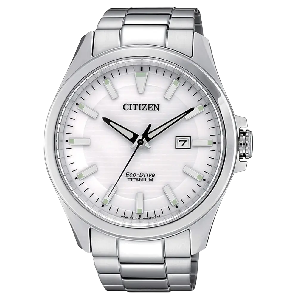 Orologio Citizen Super Titanio Eco-Drive BM7470-84A con quadrante argento