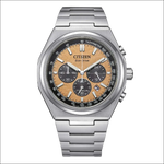 Citizen Zenshin Crono SuperTitanio orologio cronografo titanio silver tan dial