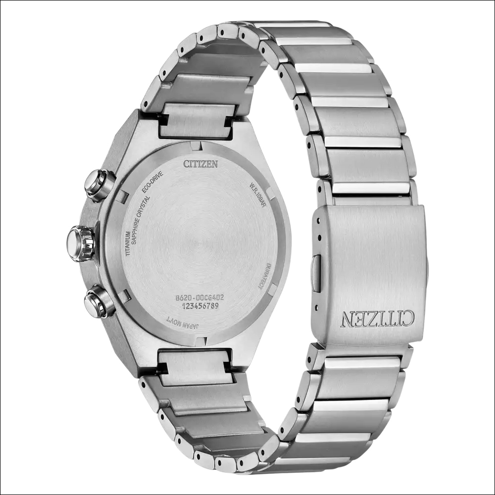 Orologio Citizen Zenshin Senkei Crono Super Titanio silver argento con bracciale lucido