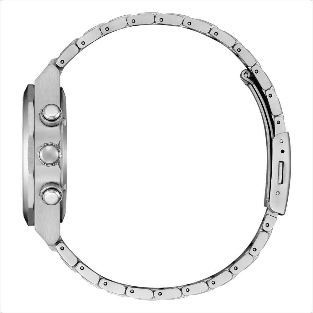 Bracciale orologio Citizen Zenshin Senkei Crono Super Titanio in acciaio silver lucido