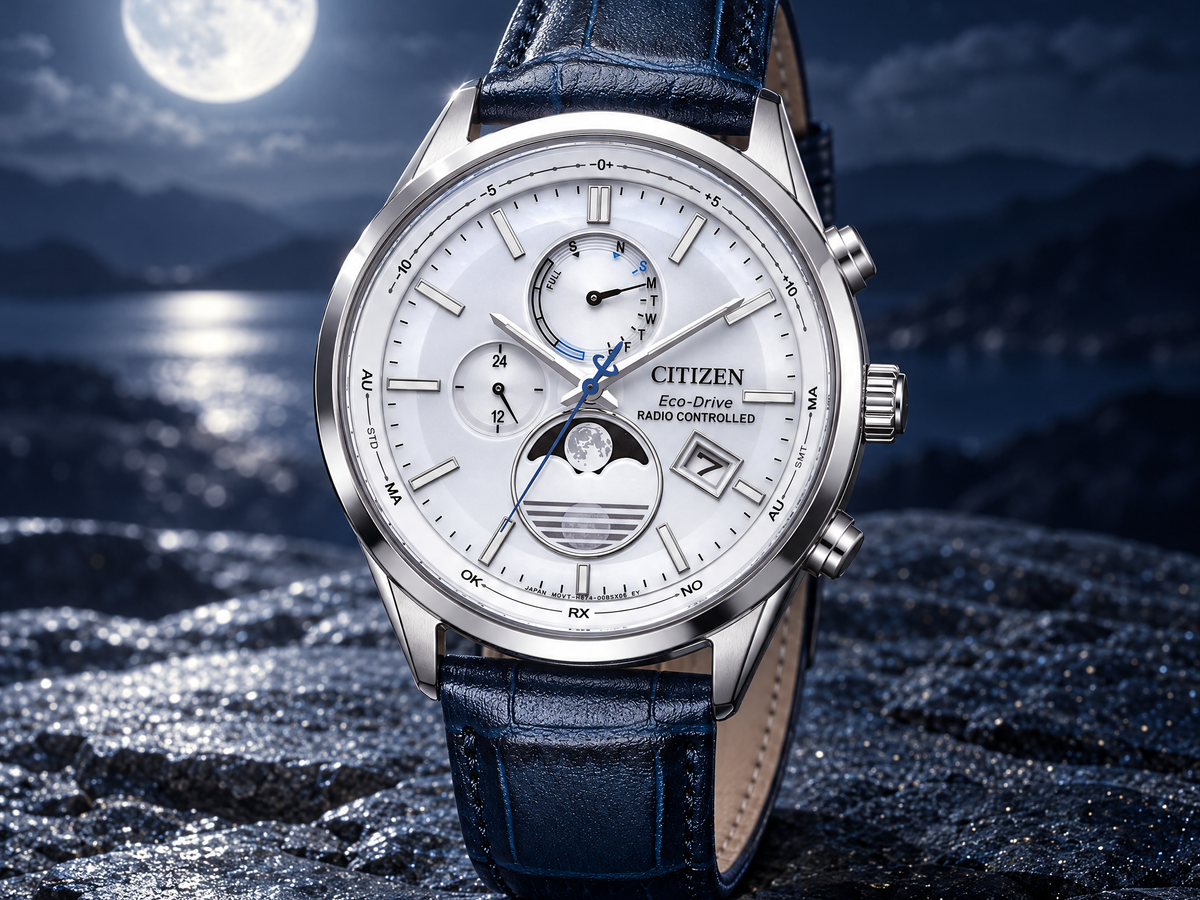 orologio citizen radiocontrollato cronoi fasi lunari BY1030-09A|bonini-gioielli