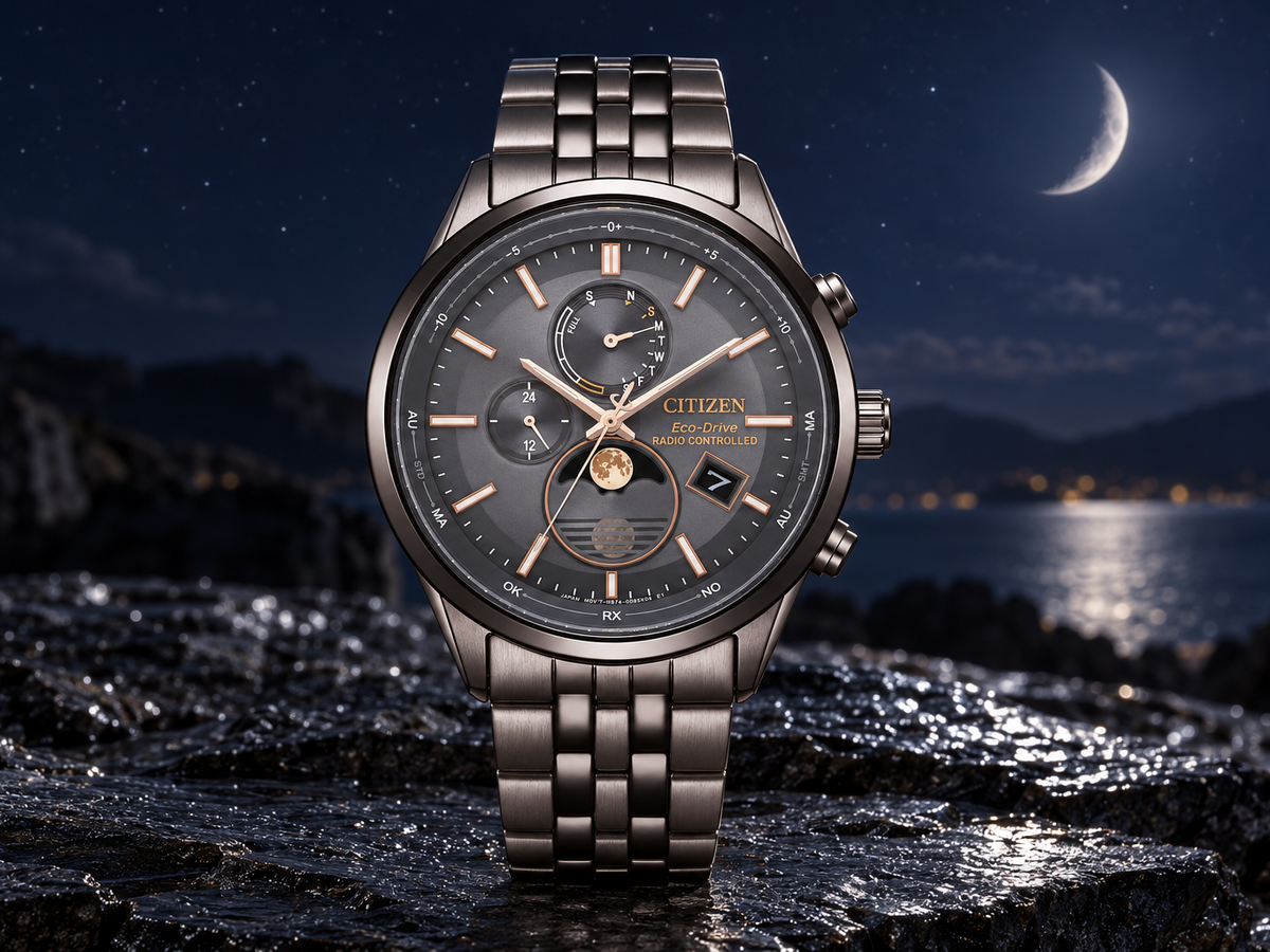 CITIZEN RadioControllato Moonphase TSUKI-YOMI grigio BY1037-51H|bonini-gioielli